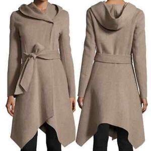 3X HP. Zac Posen Sophia Wool Blend Tie Coat